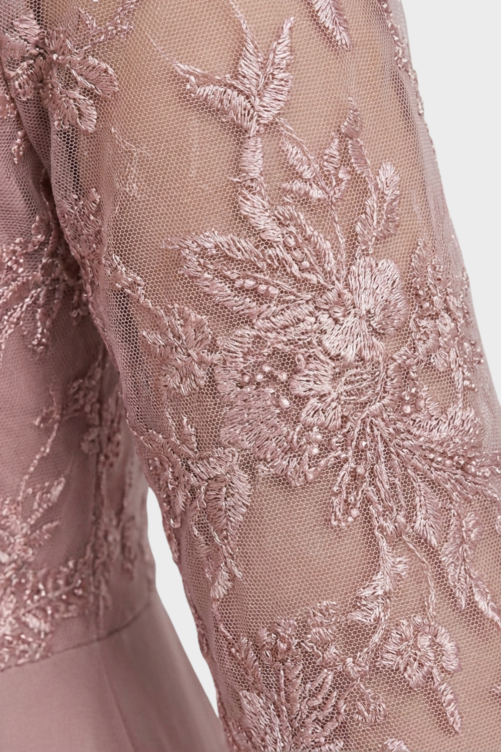 Elegant Festive Women's Chiffon Maxi Dress with Lace Bodice and 3/4 Sleeves
