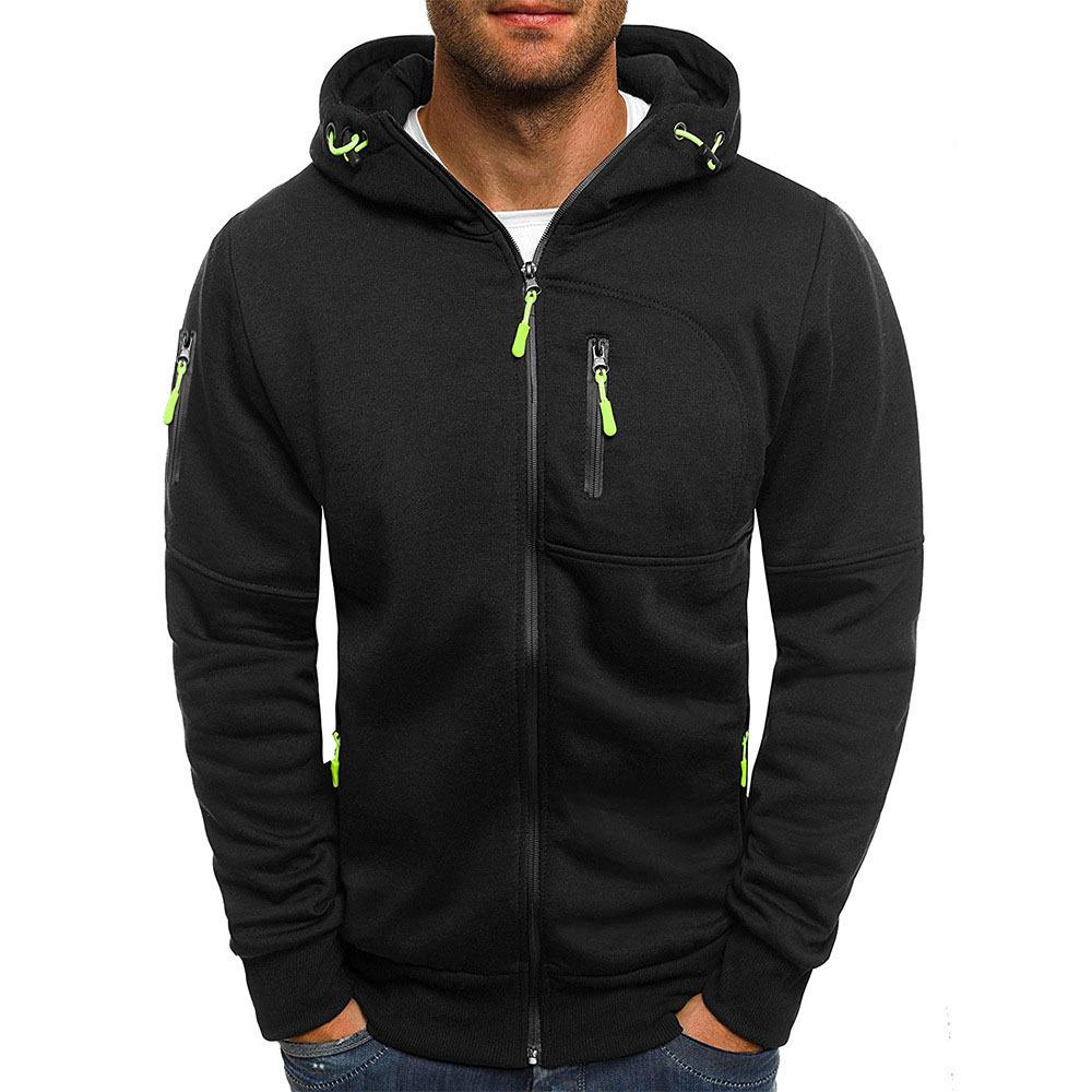 Men's Zip-Up Hoodie Sweatshirt - Breathable and Comfortable