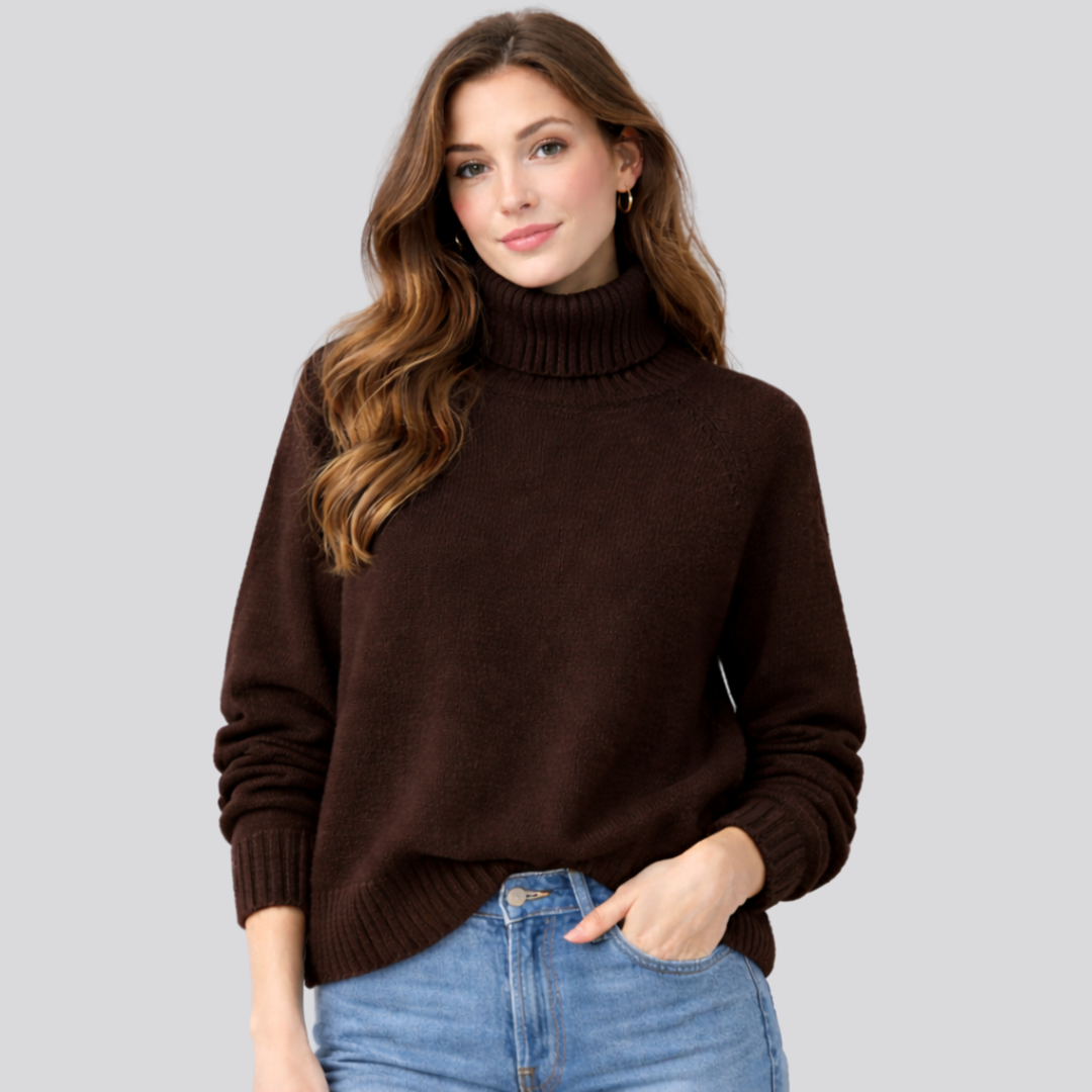 Soft Warm Women's Merino Wool Turtleneck Sweater