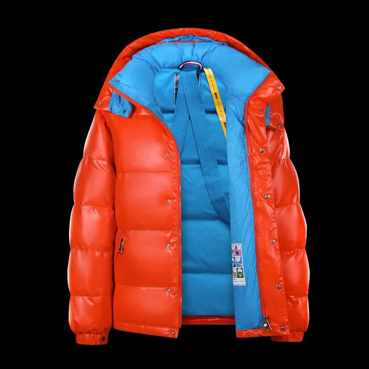 Warm Men's Puffer Jacket with Thick Padding - Winter Jacket with Full Zip