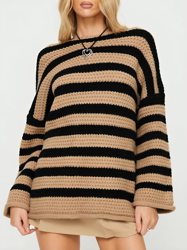 Women's Cozy Soft Knit Pullover Sweater with Relaxed Fit