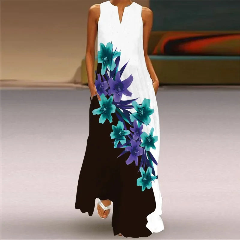 Elegant Butterfly Floral Women's A-Line Dress