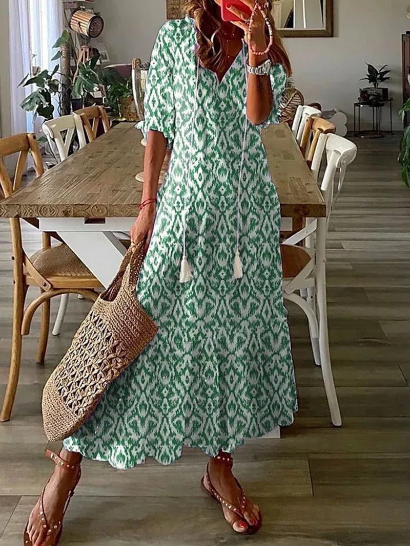 Figure-Flattering Boho Women's Maxi Dress