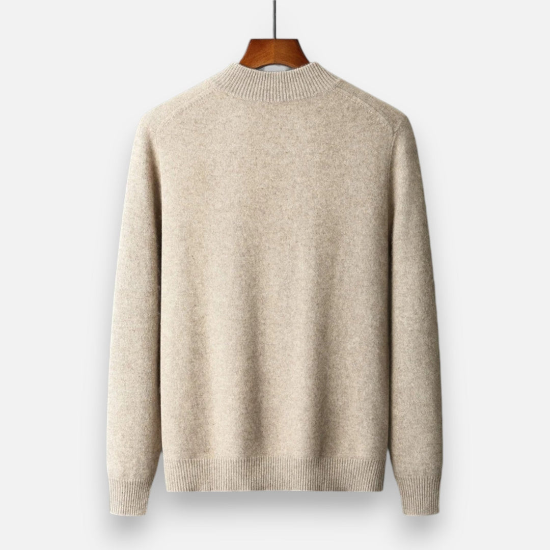 Warm Merino Wool Zip-Up Men's Cardigan