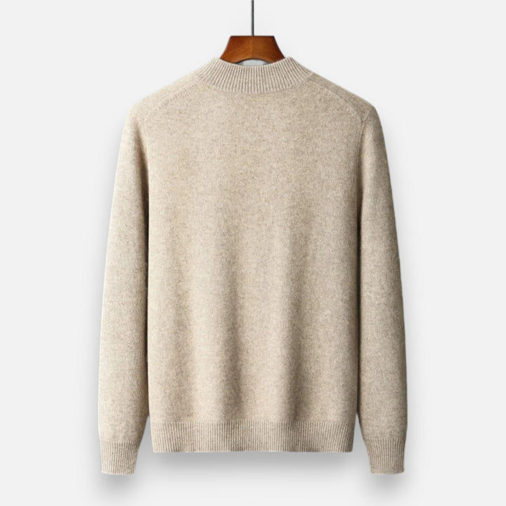 Warm Merino Wool Zip-Up Men's Cardigan