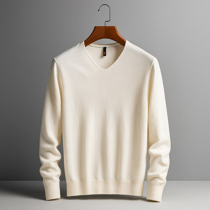 Luxury V-Neck Sweater Men's Premium Knit