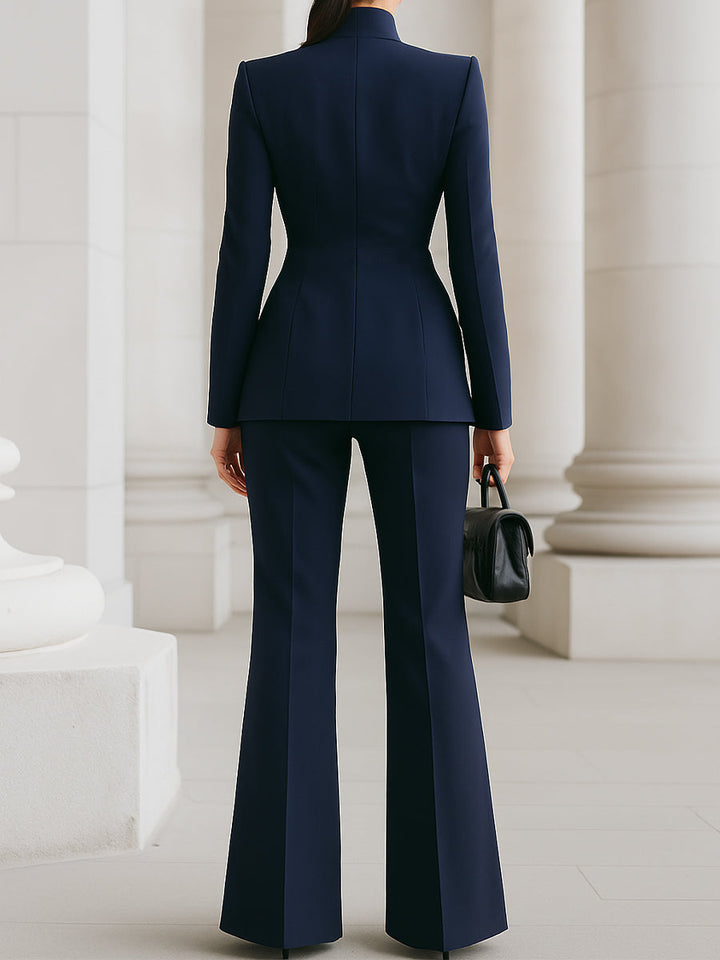 Elegant Slim Fit Women's Suit with Blazer and Pants