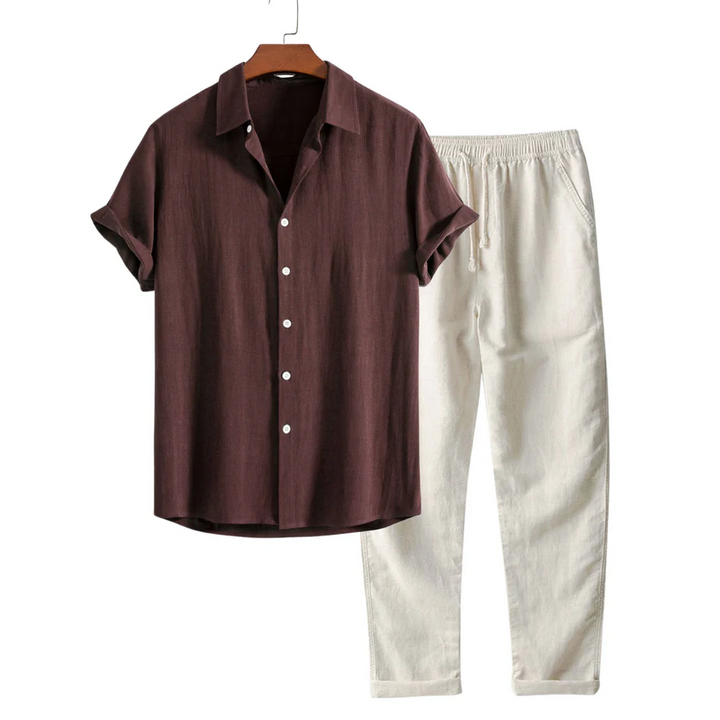 Breathable Lightweight Men's Linen Summer Set