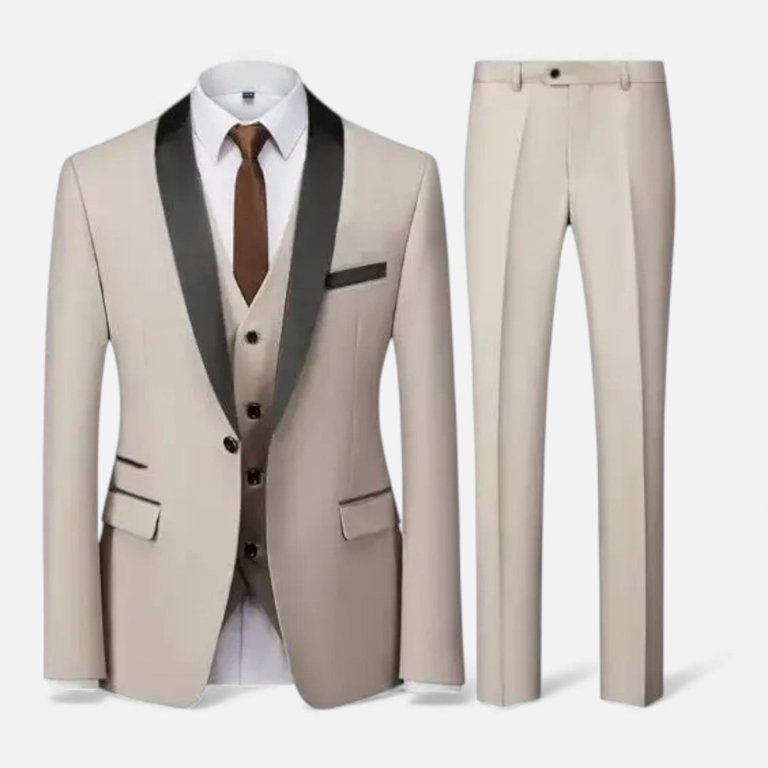 Elegant Men's Three-Piece Suit for Weddings and Formal Occasions