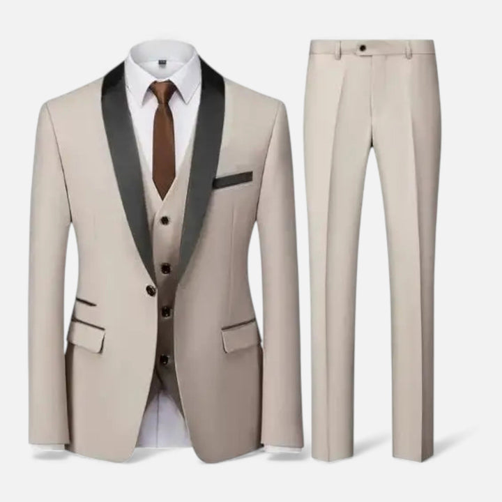 Elegant Men's Three-Piece Suit for Weddings and Formal Occasions