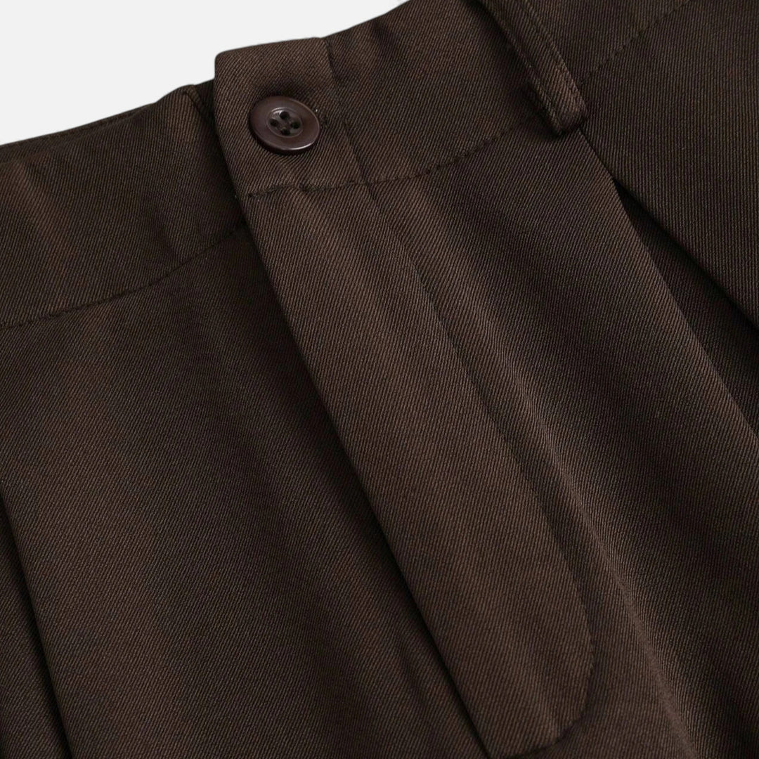 Elegant Jacquard Pleated Women's Wide-Leg Pants