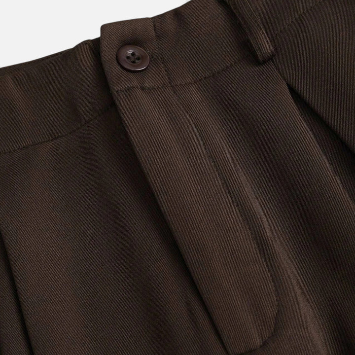 Elegant Jacquard Pleated Women's Wide-Leg Pants