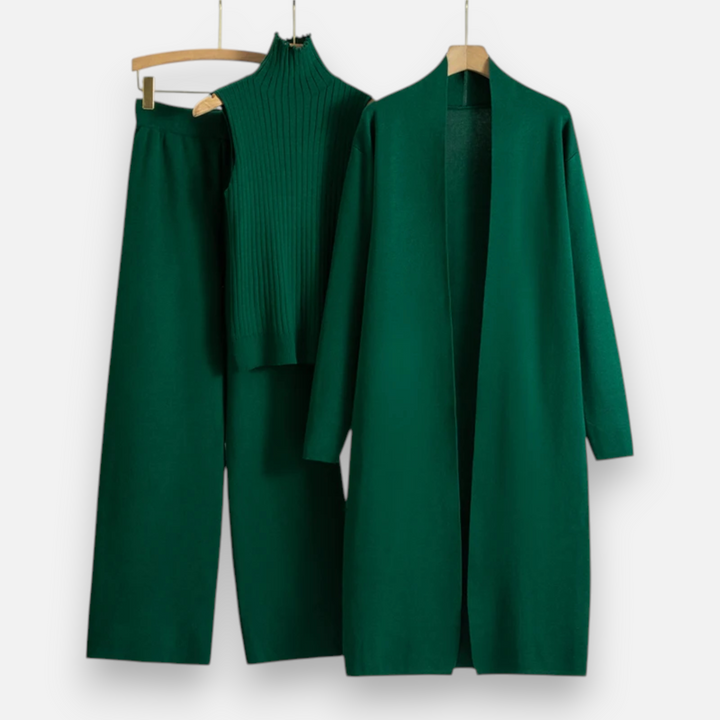 Elegant 3-Piece Knit Cardigan Set for Women