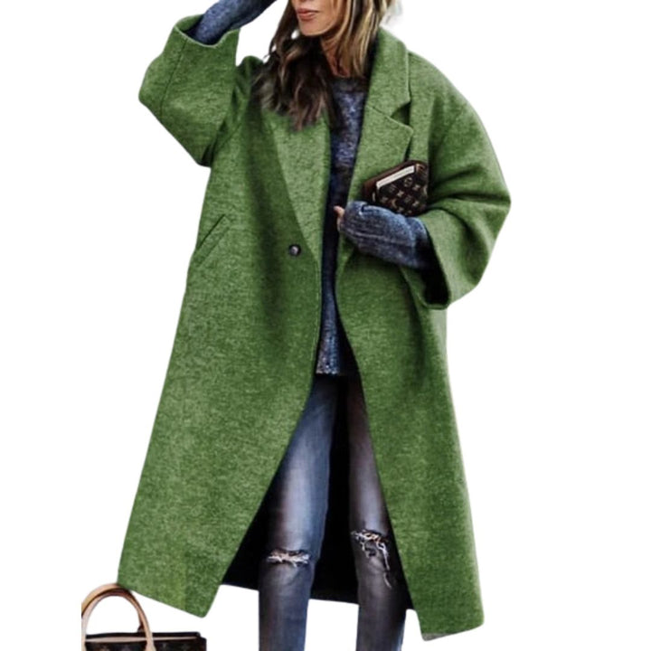 Elegant Oversized Women's Coat with Artistic Patterns
