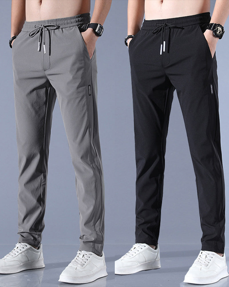 Men's Casual Pants - Quick-Dry Stretch Fabric for Sports and Everyday Wear