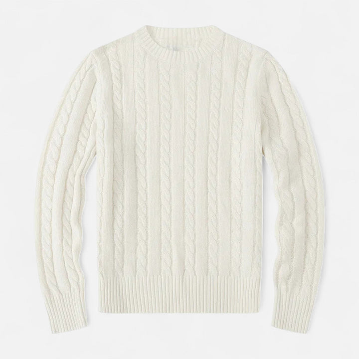 Classic Crew Neck Cotton-Blend Men's Sweater