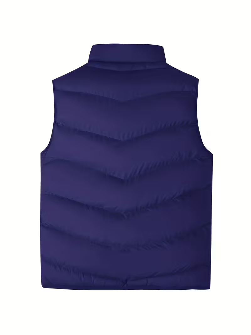 Premium Quilted Vest for Men - Lightweight Insulation with Zip Pockets