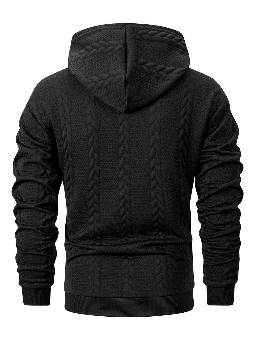 Men's Knit Hoodie Pullover - Soft Texture and Comfort for Everyday Wear