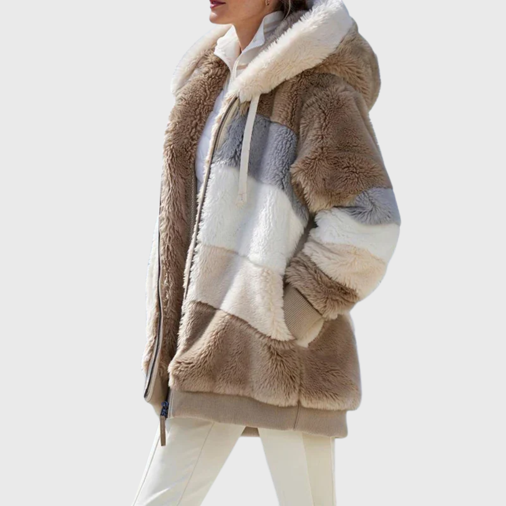 Women's Warm Fleece Winter Jacket with Hood