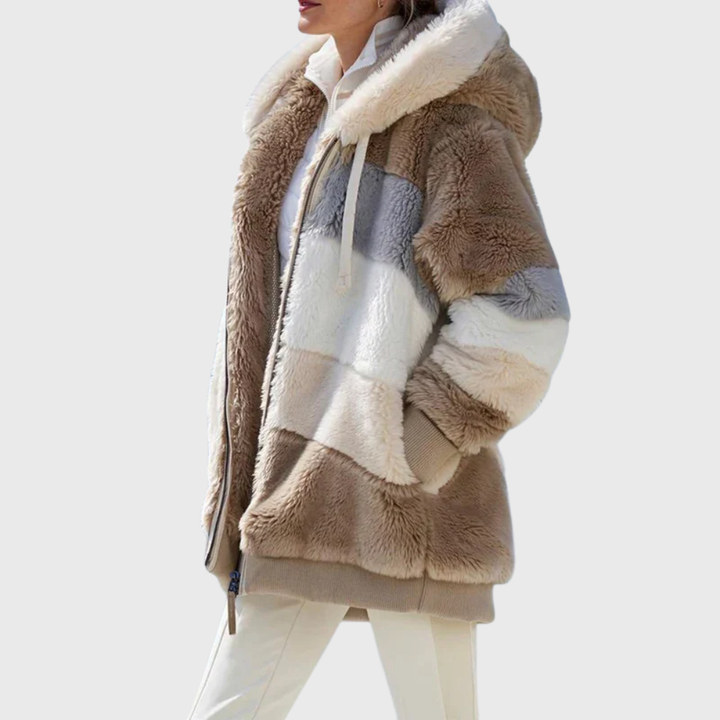 Women's Warm Fleece Winter Jacket with Hood
