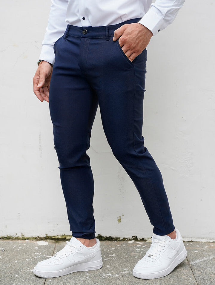 Elastic Slim-Fit Men's Pants