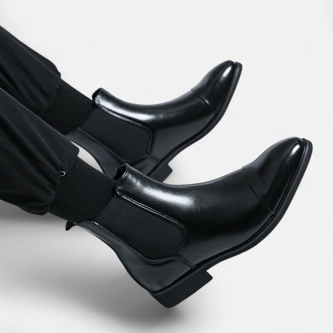 Men's Elegant Chelsea Boots with Red Sole