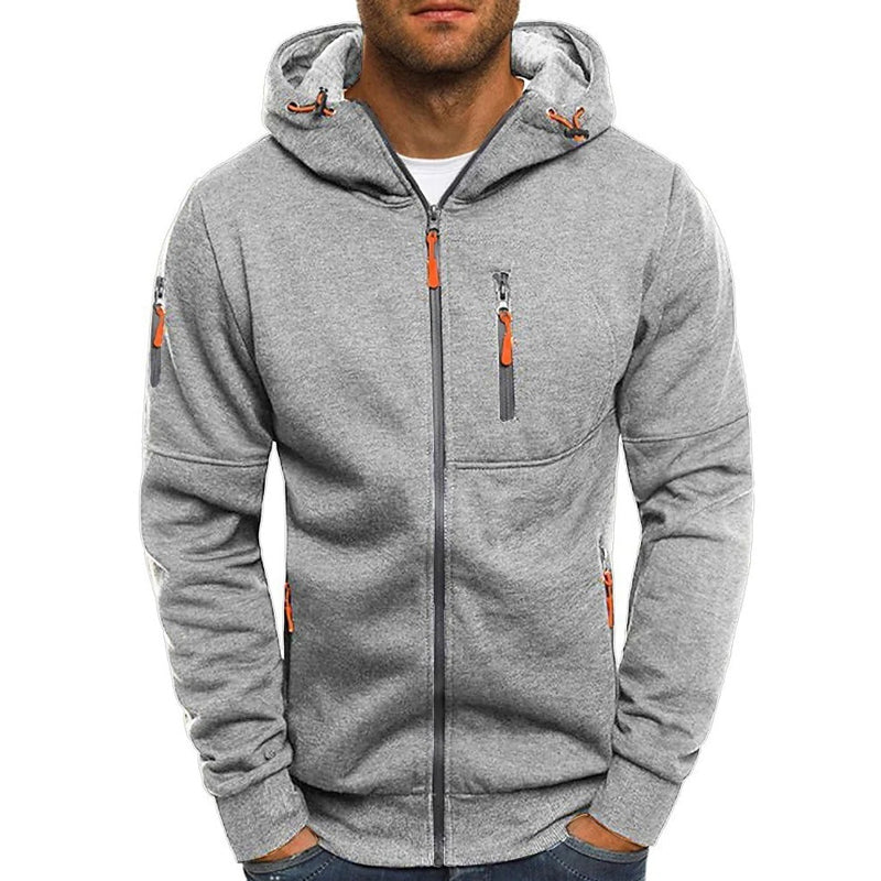 Men's Zip-Up Hoodie Sweatshirt - Breathable and Comfortable