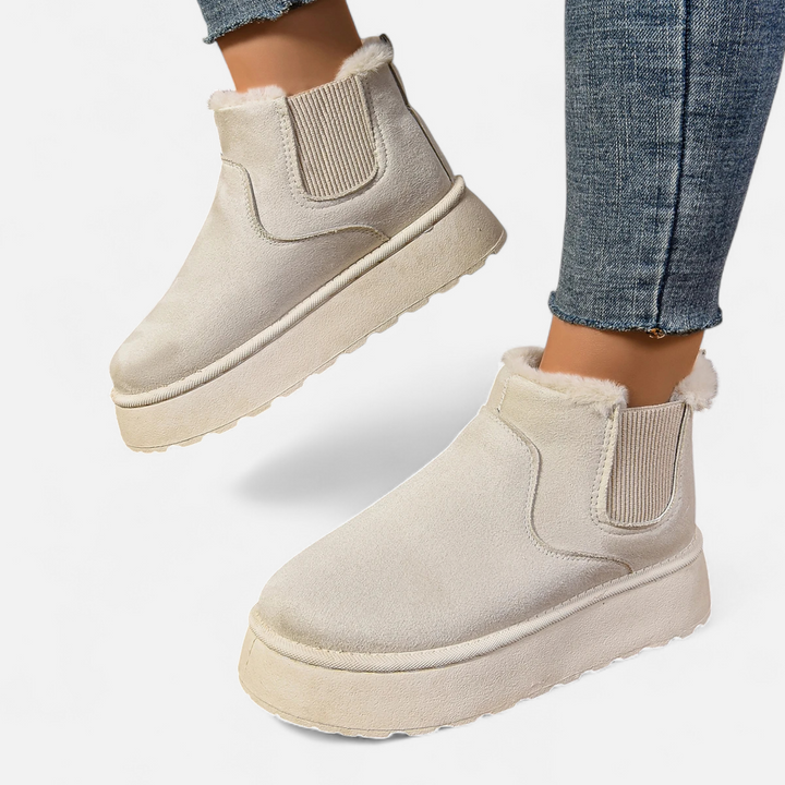 Women's Warm Plush Platform Ankle Boots