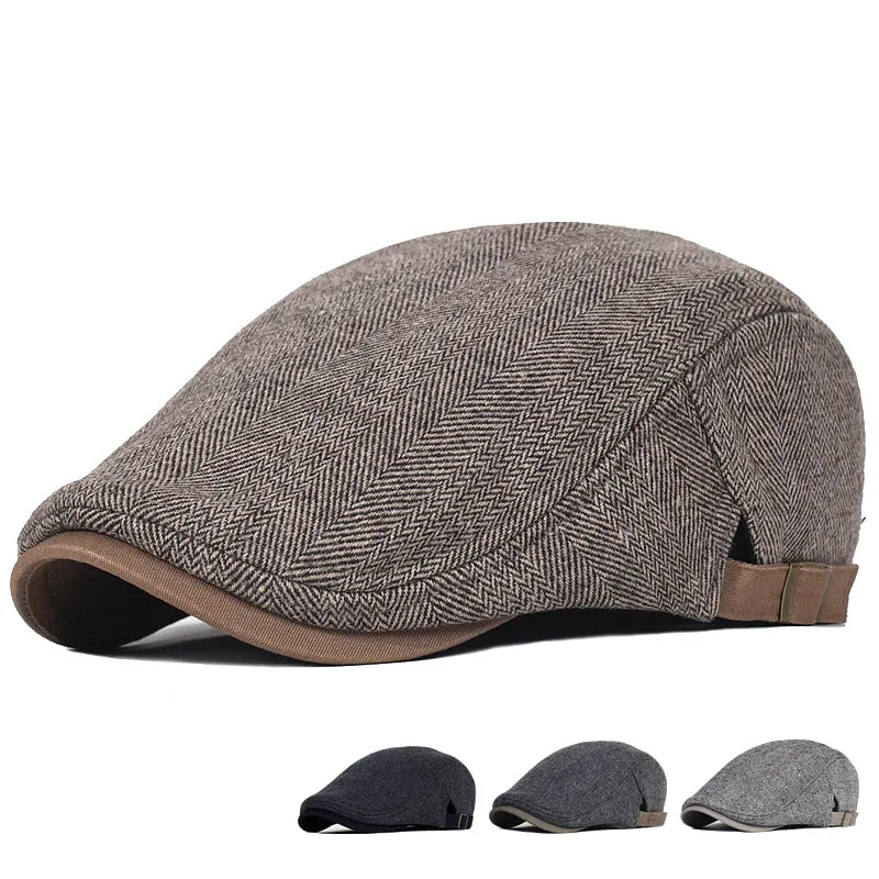 Classic Men's Beret - Adjustable and Timeless Elegant