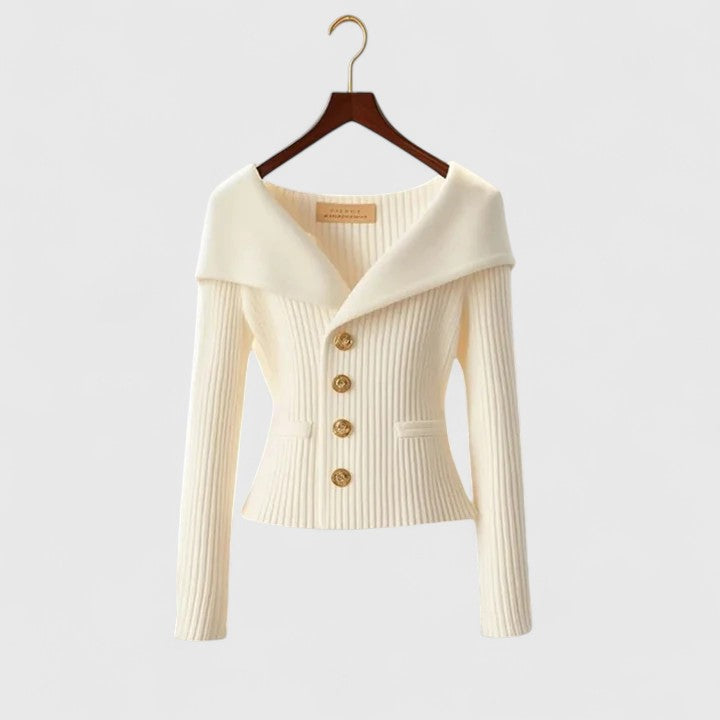 Women's Off-Shoulder Button Cardigan