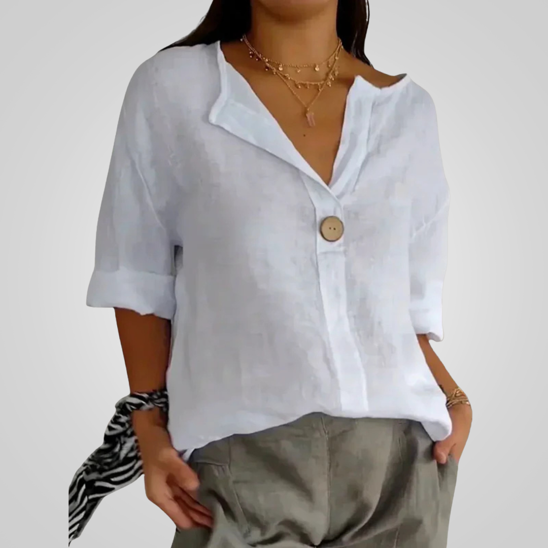 Lightweight Women's Linen Shirt - Breathable and Airy for Summer
