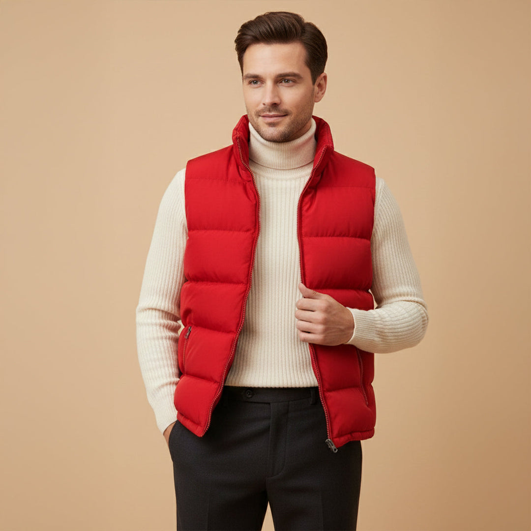 Warm Lightweight Men's Padded Puffer Vest