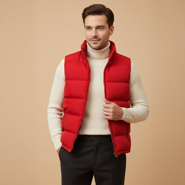 Warm Lightweight Men's Padded Puffer Vest