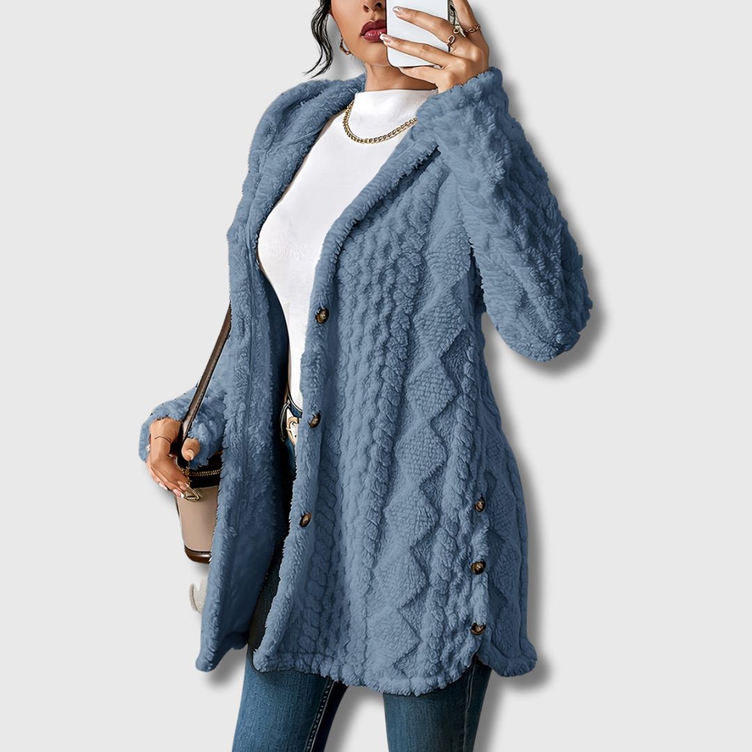 Women's Cozy Hooded Teddy Coat