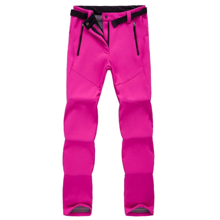 Waterproof Women's Hiking Pants with Fleece Lining - Durable Trekking Pants for Outdoor Use