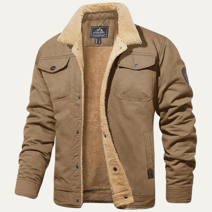 Warm Fleece-Lined Men's Winter Coat