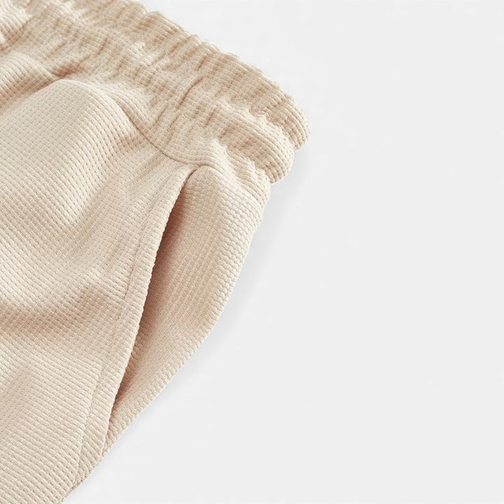 Two-Piece Waffle Knit Men's Casual Outfit