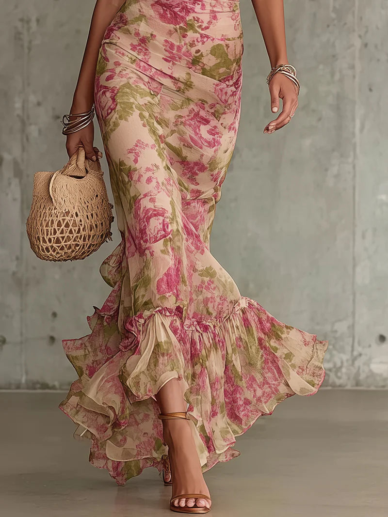Elegant Vintage Women's Maxi Dress