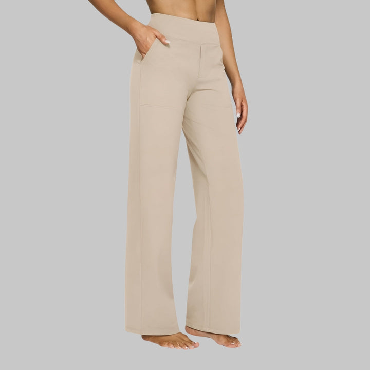 Women's Elegant Jersey Pants with Elastic Waistband