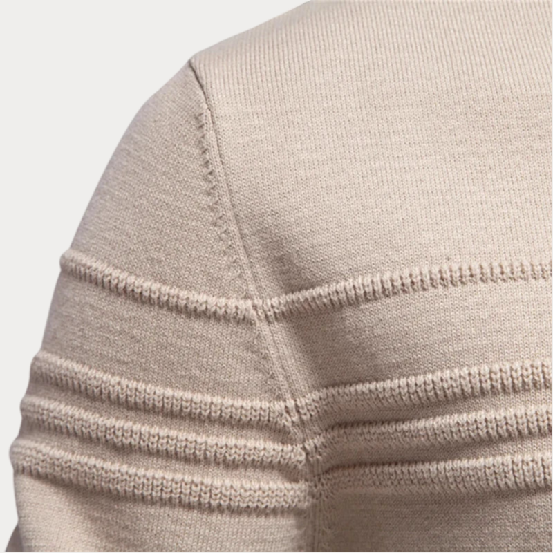 Patterned Crew Neck Sweater Men's Knit Pullover