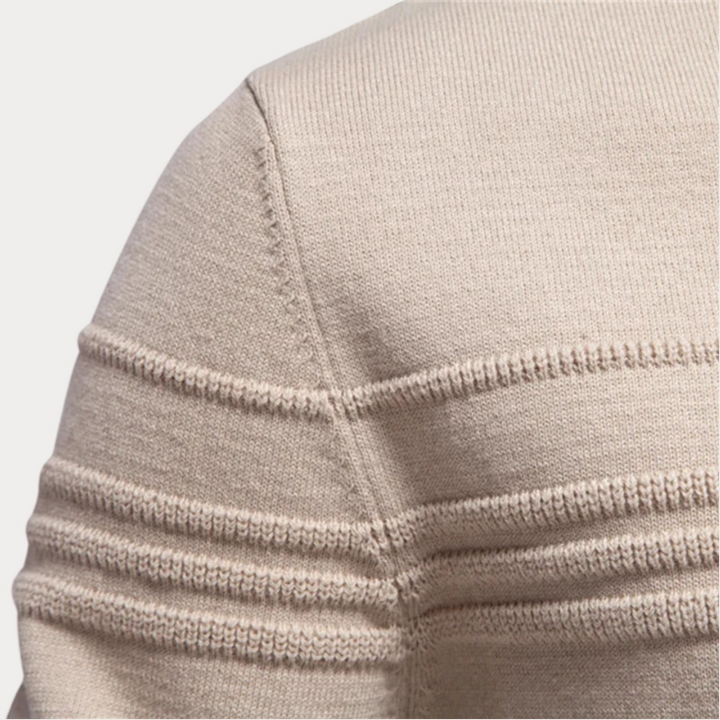 Patterned Crew Neck Sweater Men's Knit Pullover