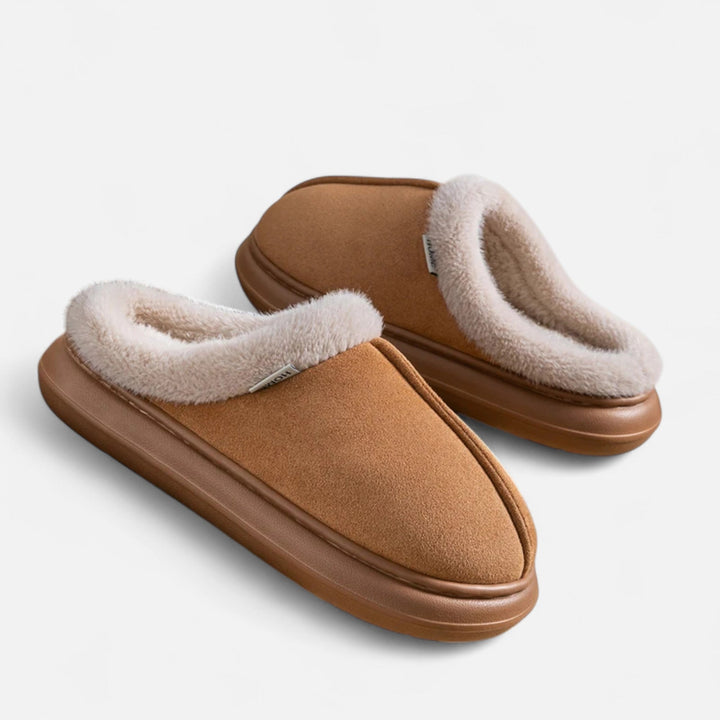Plush Cashmere-Touch Platform Women's Slippers