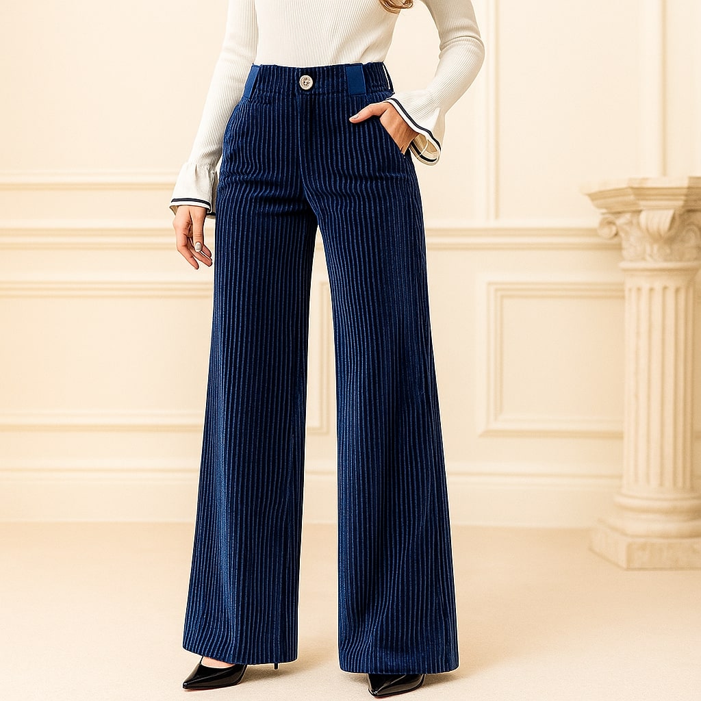 Women's High-Quality Wide-Leg Corduroy Pants