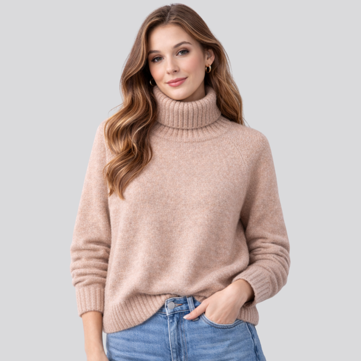 Soft Warm Women's Merino Wool Turtleneck Sweater