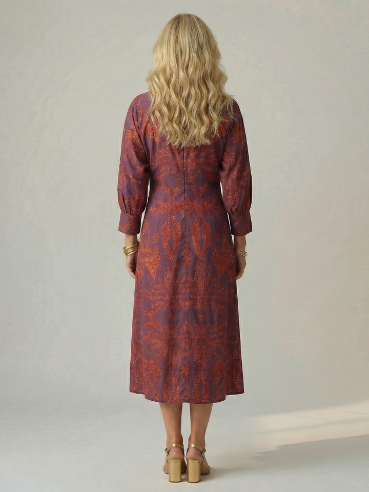 Elegant Lightweight Women's Wrap Midi Dress