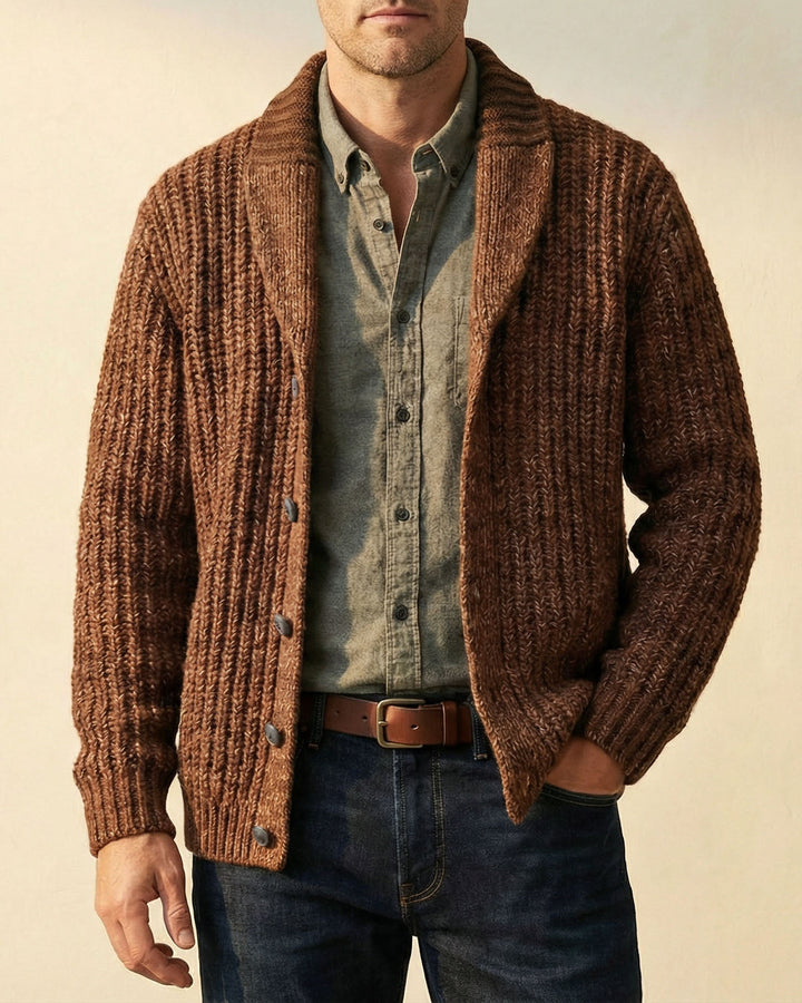 Warm Refined Men's Wool-Blend Cardigan
