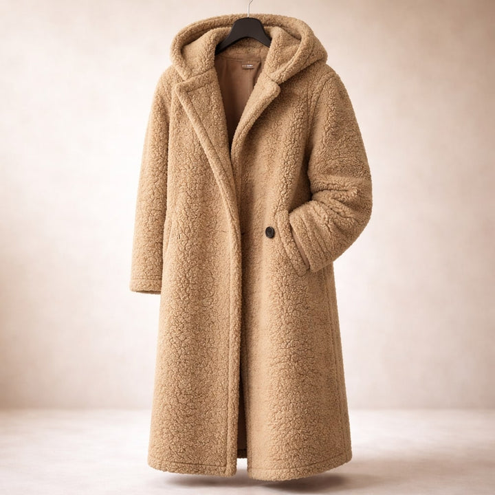 Elegant Hooded Women's Long Coat