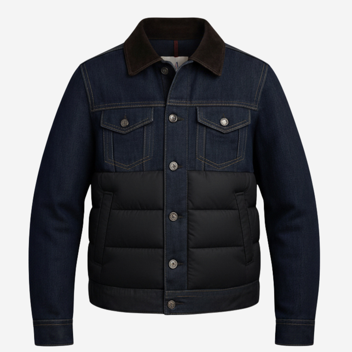 Men's Insulated Denim Winter Jacket