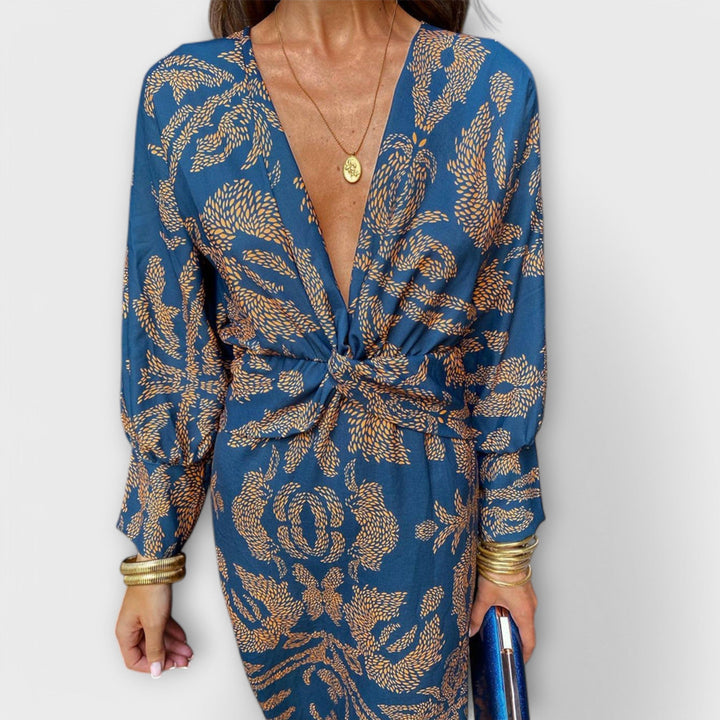 Elegant Women's Long Sleeve Dress - Timeless Style for Formal Occasions