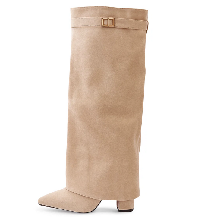 Women's Elegant Suede Block Heel Boots